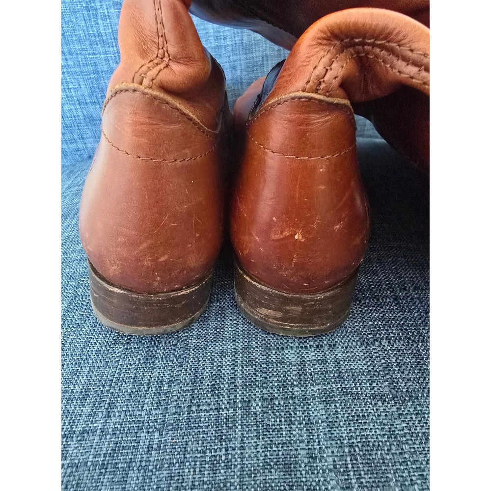 Frye Melissa Button Tall Riding Boots Cognac Brown Leather Womens 7 B 77167 - Picture 7 of 8